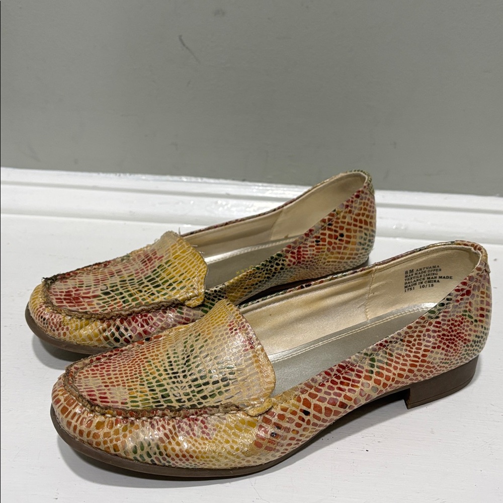 Anne Klein iFlex Multicolored Snake Print Loafers-size 8